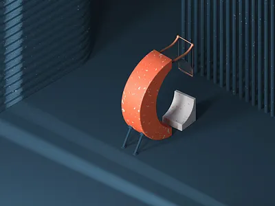 C - 36 DAYS OF TYPE 3d artwork c4d cgi cinema4d clean composition design illustration isometric setdesign texture