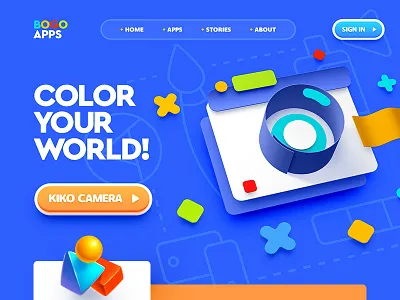 Bogo Apps / Web site design 2d 3d academy app character design flat icon illustration school site typography web