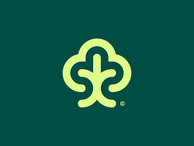 Cloud + Tree brand branding cloud design finance fintech grow icon invest lead logo mark minimal payment tree