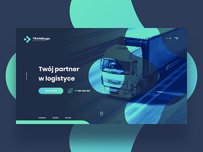 TLS brand brand car concept design header layout logistic tls transport truck ux webdesign