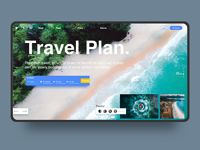 web beach clean design interface plan sea travel web