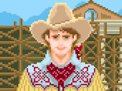 ❧ Marty McFly/Clint Eastwood 1885 8bit backtothefuture pixel pixelthursday