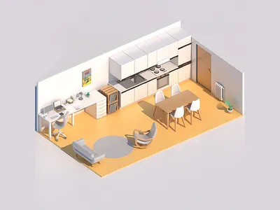 Home Office / Home Working 3d art cinema 4d