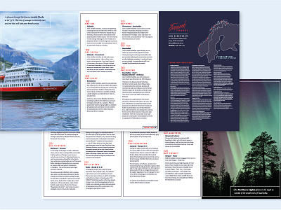 Fernweh Brochures brochure layout design layout northern lights travel type layout