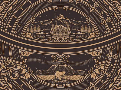 CS2 art design engraving flourish gold graphic illustration jcdesevre typography vector vintage wood