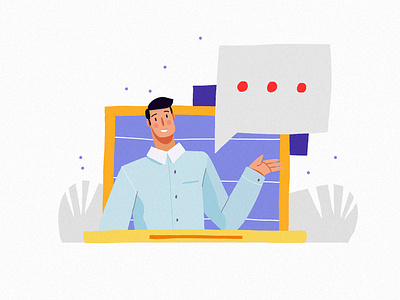 Chat 2d app branding character character design chat comunication design digital media icon illustration interactive people team ui user ux vector web work