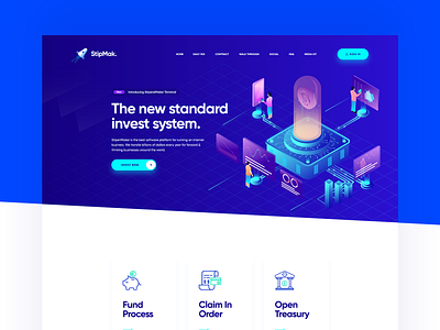 Cryptocurrency Investment Platform Website bitcoin center cryptocurrency currency databank design footer header homepage ico icon investment landingpage platform testimonials ui ux website