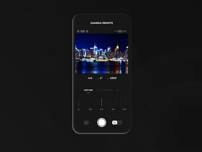 UI exploration | Camera remote camera camera app dark dark mode ios iphone x remote remote control