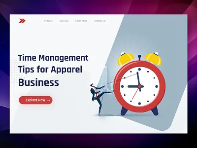 Time Management Landing Page illustration landing page ui ui design ui ux design ux vector web website