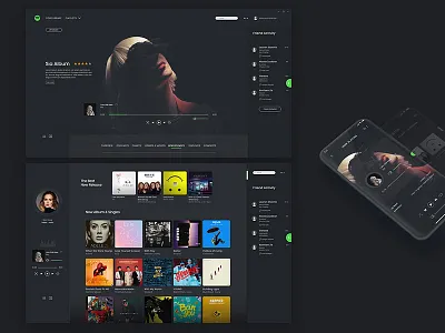 Redesign Spotify app design music redesign spotify ui ux web website