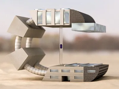 36 Days of Type - C 36 days of type building c4d c4dart cinema 4d letter letter art realism render type