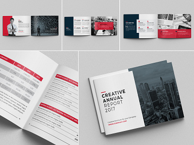 Creative Annual Report Brochure a5 brand branding business clean company corporate creative design emydesign idml indd. annual report indesign infographics informational landscape light magazine minimalist modern