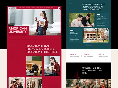 Ed-tech landing page | University Website design academic academic landing page academic website academy college college website courses edtech landing page edtech website education educational landing page school website university university landing page university website user experience web design website website design