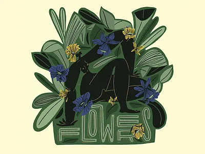 Flowers 100 day project 100daychallenge 100dayproject body bottle character design digital flower flowers green illustration label label design leaves pattern plants vintage badge woman