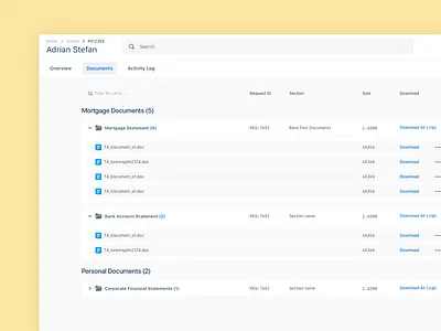 File uploader, document manager banking document manager file uploader finance finance app mortgage saas design web application