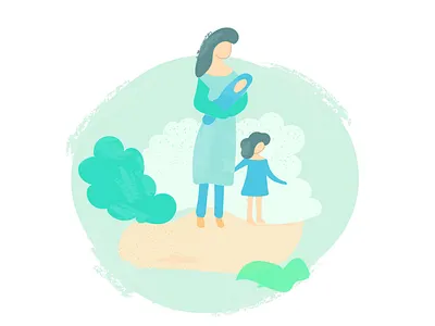 Road part 4 children design experience house illustration vector woman