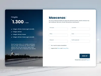 Day 11 - Sign up 011 blue challenge clean concept daily dailyui design figma figmadesign form inspiration sign up typography ui web