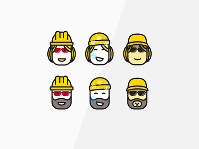 Workwear avatars avatar branding character design graphic design illustration ui user experience ux vector workwear