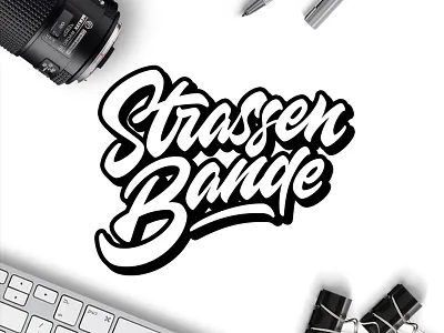 Strassen Bande axes branding brush calligraphy design graffiti handmade illustration lettering letters logo logodesign logotype loveletters script type typeface typism typography vector