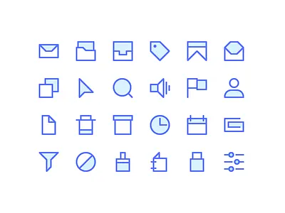 Mailing Icons button icon icon set iconography icons icons design iconset line mail mailing message outline user interface