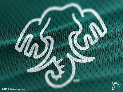 Joob | Elephant Logo activewear animal logo apparel brand identity elephant environment green kickstarter kiss line art lines logo made in us mono nature