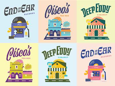 Austin Travel Posters abstract austin austin texas bright color custom type illustration lettering shape texas typography