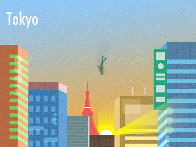 Tokyo city illustration tokyo