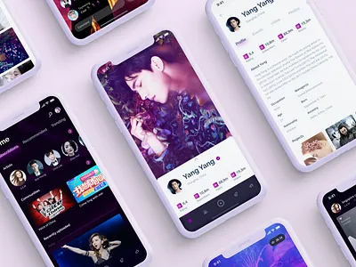 Talent discovery community | Mobile App app cards celebrities concept concept app content design entertainment event app events ios mobile platform profile ui ux