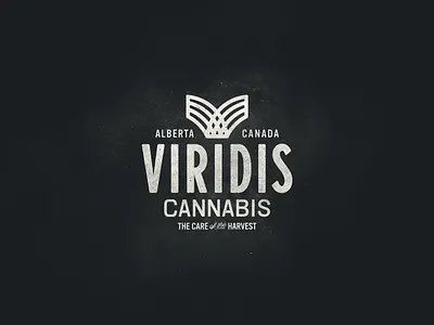 Viridis Lock up alberta branding canada cannabis edmonton icon lock up lock up logo typography vintage weed