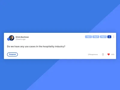 Question / Respond module app design ui ux