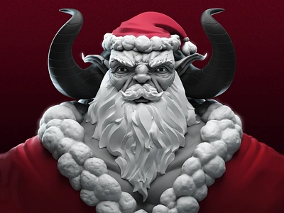 Happy New Year! 2022 2023 3d animation blender branding cute design graphic design illustration mobile motion graphics new year portrait print santa skulpt typography web design zbrush