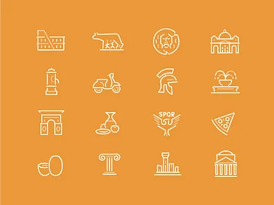 Icon Rome - The Eternal City free icons freebies icon kit icon pack icon set icons lightning rain roma rome sun