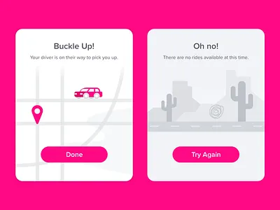 Daily UI Challenge #011 • Flash Message 011 car card challenge daily daily ui error flash flash message lyft mobile ride share sketch success