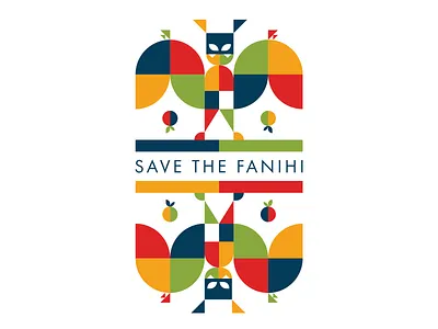 Save the Fanihi! badge fanihi fruit bats geometic graphic design guam save the bats save the fanihi vector
