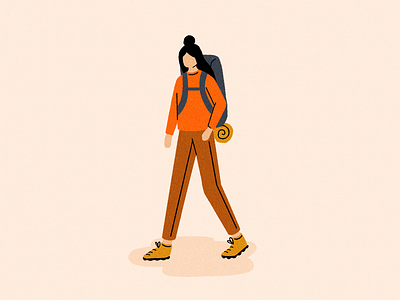 Hiker Lady female illustration hiker lady hiking illustration woman