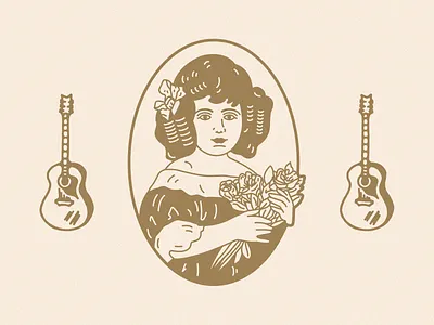 Labella Strings Refresh acoustic guitar flowers girl with flowers guitar guitar strings illustration labella refresh
