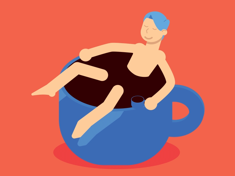 First Cup 2d after effects animated animation character design gif motion graphics