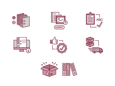 Custom Binders binder custom icon icon design infographic office supplies