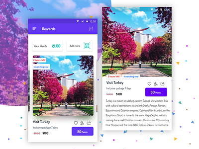 Rewards App! app points rewards travel ui ux
