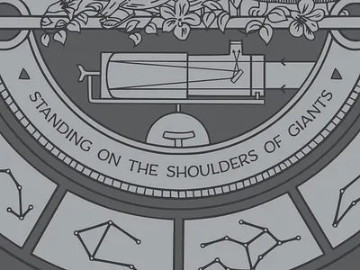 Newton Jupiter Scope branding design illustration lettering typography vector