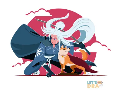 Nima & Milo (Fan art) - Vector speed drawing (Ep_#09) art digitalart fanart illustration illustrator milo nima photoshop ross draws speed art speed drawing vector