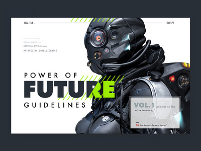 Landing Page Concept artificialintelligence branding concept design font graphic design illustration marketing page minimalism minimalist minimalistic robot typography ui vector