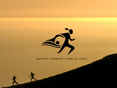 Run/Swim logo running sport swim trail running triathlon