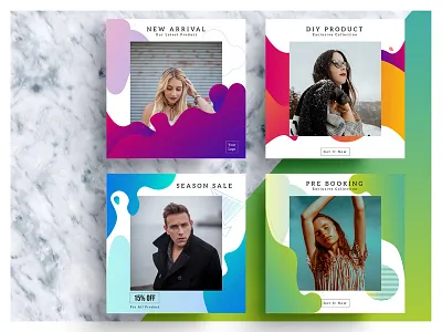 Liquid Color Social Media Banner advertisement ai banner cloth colorful discount banner exclusive fashion illustrator liquid banner media new arrival new collection sale banner sell social social banner social media social media ads vector