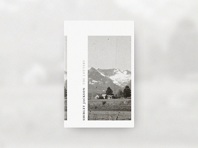 The Lottery Cover Design book book art design photography shirley jackson the lottery