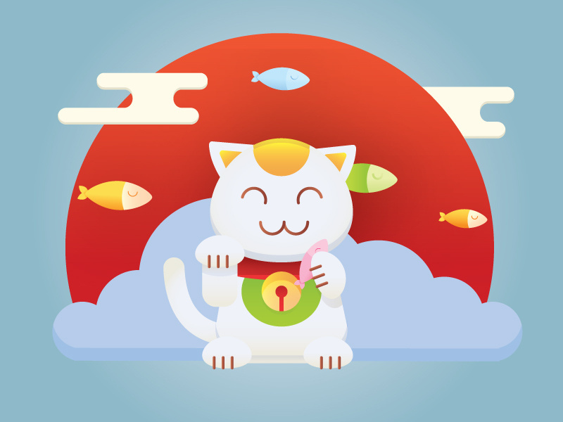 Example of Lucky cat.