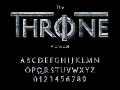 Throne vector alphabet abc alphabet design letters medieval number stone throne typography vector