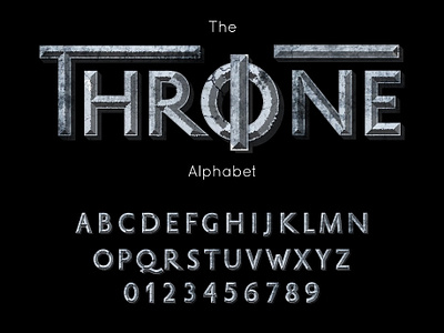 Throne vector alphabet abc alphabet design letters medieval number stone throne typography vector