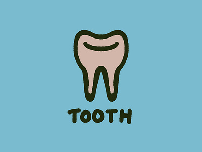 Tooth - Quick Draw blue lines procreate thick lines tooth