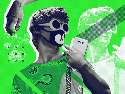 The david, more durako than ever... 2019 badboy blue collage cuba design fashion graphicdesign green gucci illustration inspiration statue style urban